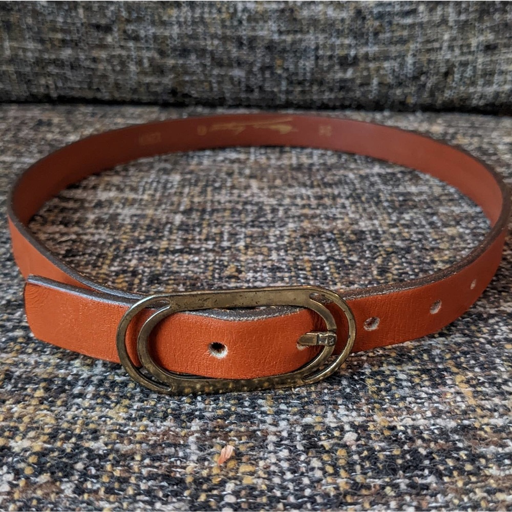 Vintage Brass and leather belt